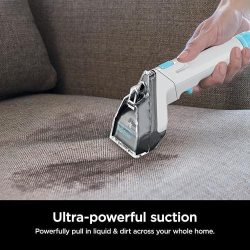 Shark StainStriker Portable Carpet, Upholstery & Area Rug Cleaner with Pet Mess Tool, Stain & Odor Remover, Perfect for Car Interiors, Includes 3 Cleaning Tools & Cleaning Solution, White, PX201