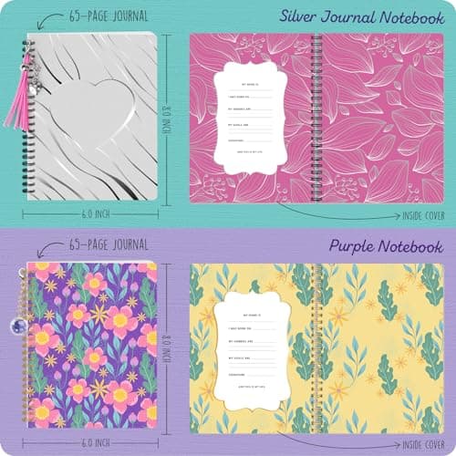 2-Pack DIY Journal Kit for Girls -Christmas Birthday Gifts for Girls 8 9 10 11 12 13 14 Years Old - Arts & Crafts for Teens Trendy Stuff - Scrapbook & Diary Supplies Toys Set
