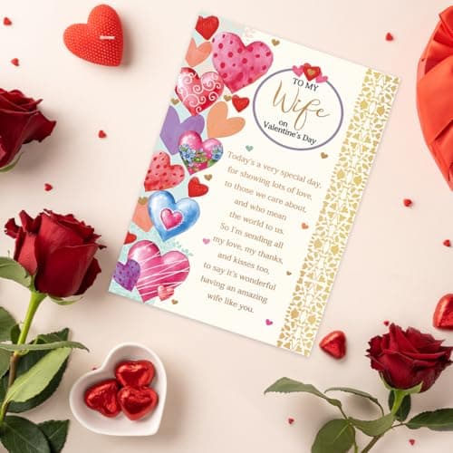 Valentines Day Card for Wife, Valentine's Day Gifts for Wife