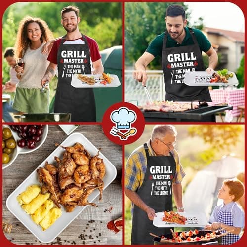 Dad Christmas Birthday Gifts,Best Dad Ever Gifts from Daughter Son,Funny BBQ Grilling Platter with Apron Sets Thanksgiving Xmas White Elephant Present for Bonus Step New First Daddy Father Papa
