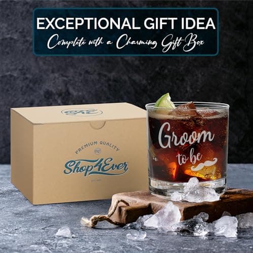 shop4ever Groom To Be Engraved Whiskey Glass 11 oz. Wedding Engagement Gift