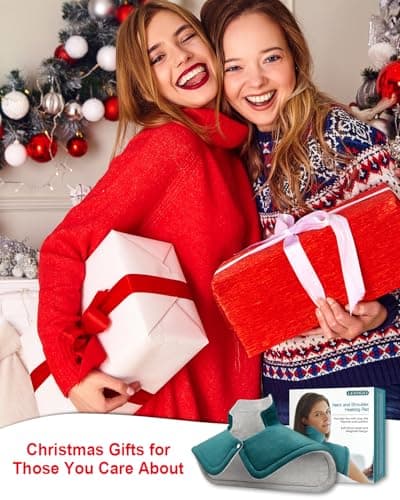 Heating Pad for Neck and Shoulder Pain Relief, Birthday Christmas Gifts for Women Mom Wife, 2lb Heated Neck Wrap Warmer for Daily Comfort, 6 Heat Settings 2 Hours Auto Shut Off, 17x23 inch, Blue