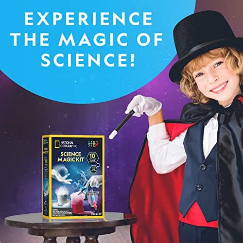 National Geographic Magic Chemistry Set – Science Kit for Kids with 10 Amazing Magic Tricks, STEM Projects and Science Experiments, Science Toys, Great Gift for Boys and Girls 8-12