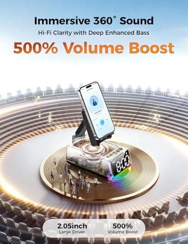 Birthday Gifts for Men Women-Bluetooth Speaker with HD Sound, Stocking Stuffers White Elephant Gifts for Adults, Kitchen Gadgets for Anniversary Idea Gift for Dad Mom Husband Wife(Black)