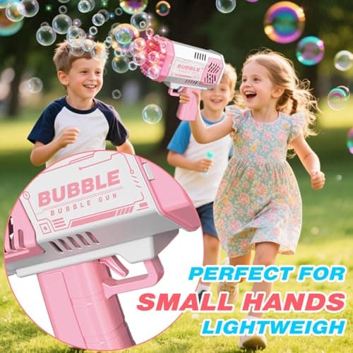 JONEG Toys for 3-8 Year Old Boys Girls: 2 Pack Bubble Machine for Kids with Bubble Solution, Gifts for 3 4 5 6 7 8 Years Old Boy Birthday Toy for Kid Toddlers Ages 4-6 Outdoor Wedding Bubbles Wands