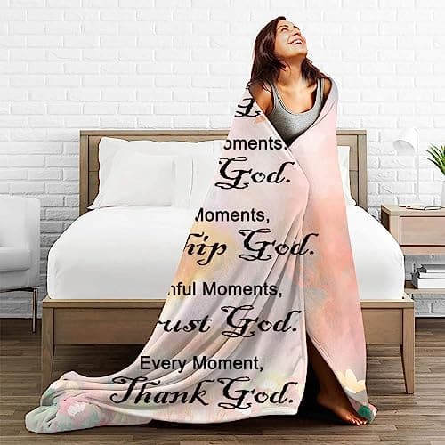 Christian Gifts for Women Faith, Inspirational/Religious/Spiritual Gifts for Adults, Soft Throw Blankets for Women/Men, Personalized Blankets for Adults 40"x 50"