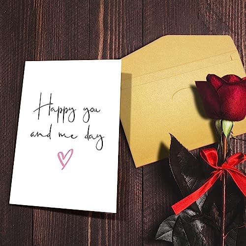 Nchigedy Sweet Anniversary Card for Boyfriend Girlfriend, Romantic Anniversary Card for Wife Husband, Funny Valentines Day Card for Him Her