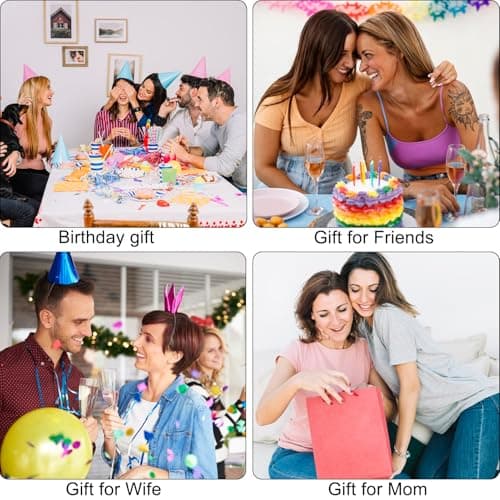 Lamyba 50th Birthday Gifts for Her, 50s Birthday Decorations for Women/Wife/Mom/Friends/Sister, no 50 Tote Bag & Cosmetic Bag & Back in 1975 Poster