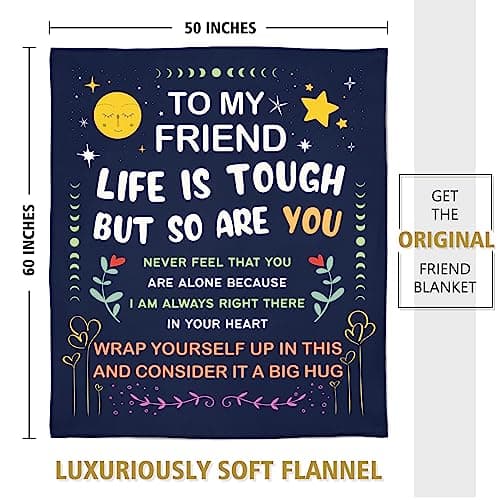 Niyewsor Best Friend Birthday Gifts for Women, Friendship Gifts for Women, Soul Sister, BBF, Bestie, Gift for Friends Female, to My Friend Blanket, 60"x50"