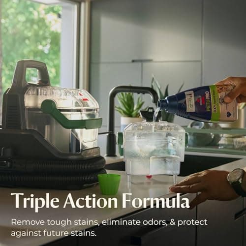 BISSELL Little Green Pet Pro Portable Carpet and Upholstery Deep Cleaner, Car/Auto Detailer with Self-Cleaning Tough Stain, Pet Hair Removal, Crevice Tool (3909)