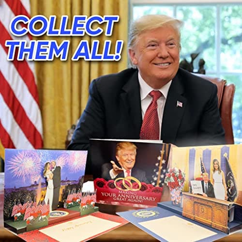 OUR FRIENDLY FOREST Talking Trump Anniversary Card - Authentic Voice Recording - Personal Anniversary Message from Presidential Collection - Includes Envelope