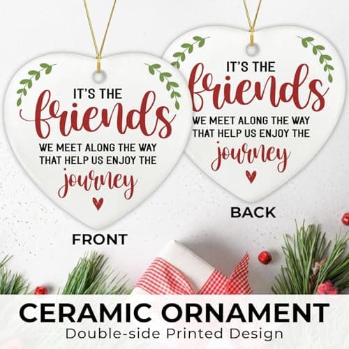 NewEleven Women - Friend Gifts Ornaments 2025 - Friendship Gifts for Friends, Birthday Gift for Women, Besties, Soul Sisters - Ceramic Christmas Ornaments