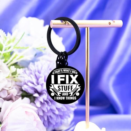 Cool Mechanic Gifts for Men Unique Maintenance Man Gifts for Him Handyman Construction Worker Carpenter Machinist Dad Keychain Thoughtful Christmas Birthday Fathers Day Presents