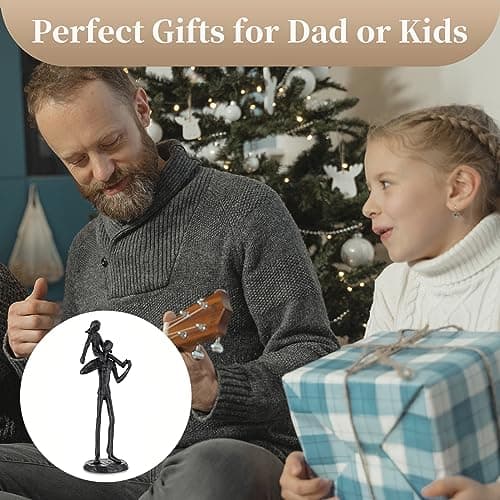 Sziqiqi Dad Gifts from Daughter: Dad Daughter Iron Figurine Father Daughter Decoration for Fathers Day Wedding Christmas Birthday Gifts Statue for Son Husband