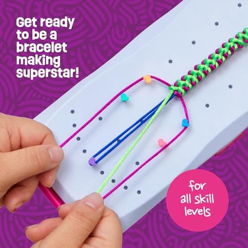 Pretty Me Friendship Bracelet Making Kit for Girls - Crafts for Girl - String Bracelets Maker - Gifts for 8-12 Year Old Kid - Birthday Gift Ideas & Kits Toys Ages 8, 9, 10, 11, 12 - Kids Age 8-12 Olds