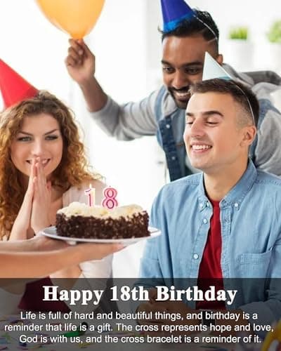 Tarsus Birthday Gifts for Men Teens, You are God's Gift to The World, 16th 18th 21st Birthday Cross Bracelet for Son Grandson Brother