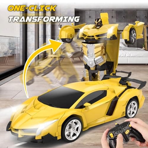Transform Remote Control Car Toy for Kids 4 5 6 7 8, Remote Control Car for Boys 4-7, Transform Cars for Boys 4-6, Toy Car 5 Year Old Boy, Toys for 3 4 5 6 7 8 9 10 11 12 Years Old Boy