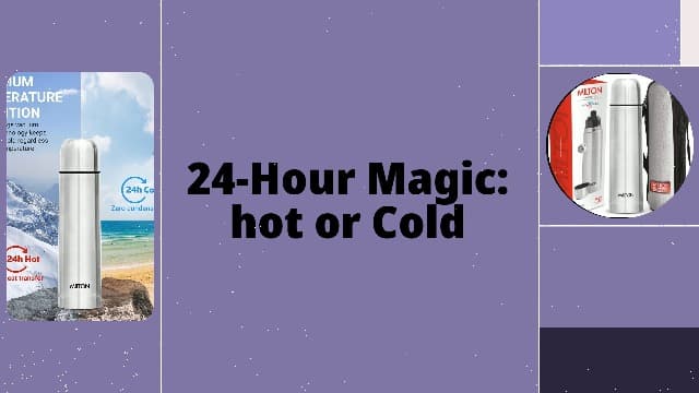 Milton Thermosteel Flip Lid 500, Double Walled Vacuum Insulated Thermos 500 ml | 16 oz | 24 Hours Hot and Cold Water Bottle with Cover, Stainless Steel, BPA Free, Leak Proof | Silver