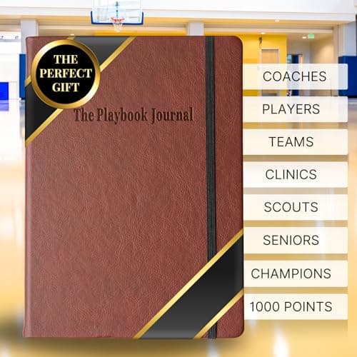 The Playbook Journal - A Basketball Playbook Notebook, Basketball Coach Gifts for Men & Women & Players, Coaching Notebook for Coach Appreciation Gifts