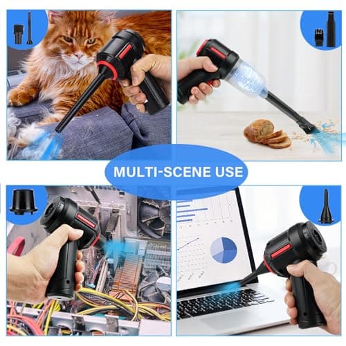 Air Duster - Computer Vacuum Cleaner - for Keyboard Cleaning- Cordless Canned Air- Powerful - Energy-Efficient(Air-01)