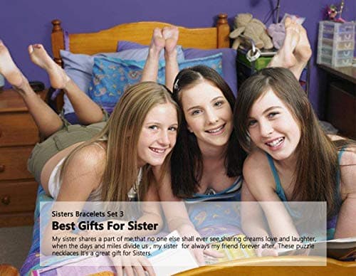 HOFOYA Sisters Best Friends Forever Matching BFF Necklace Set for 2 3 4,Mom Daughter Necklaces,Friendship Necklace,Christmas Birthday Gift for Women Teens BFF Sister.