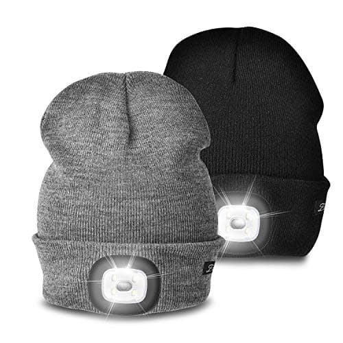 Etsfmoa Unisex Beanie with The Light Gifts for Men Dad Father USB Rechargeable Caps