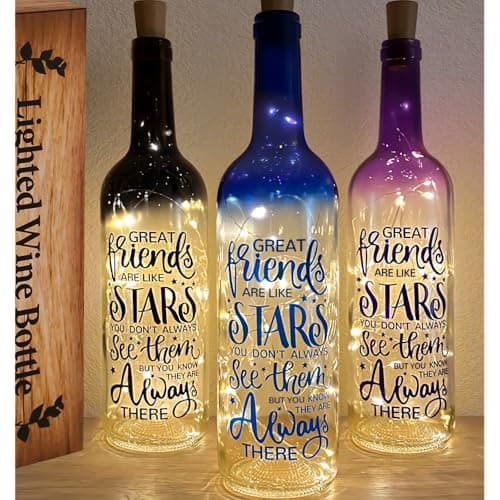 Christmas Gifts for Women - Best Christmas Gifts 2025 - Wine Bottle Lights with Cork - Light Up Lamp Decor for Home Decorations - Birthday Friendship Unique Gift for Womens Men Girls Boys Adults
