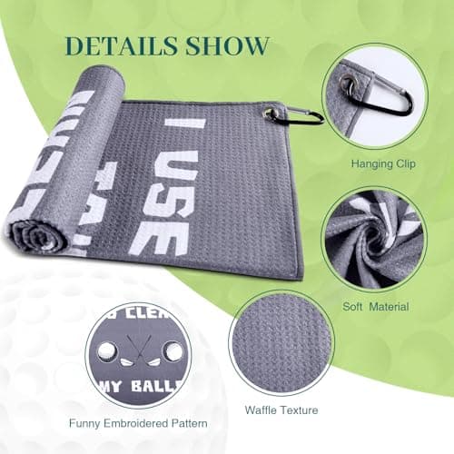 Golf Gifts for Men - 9PC Set: Tumbler, Towel, Socks, Key Chain, Bracelet, Thanks Card; Gift Box; Perfect for Golfer, Dad, Christmas