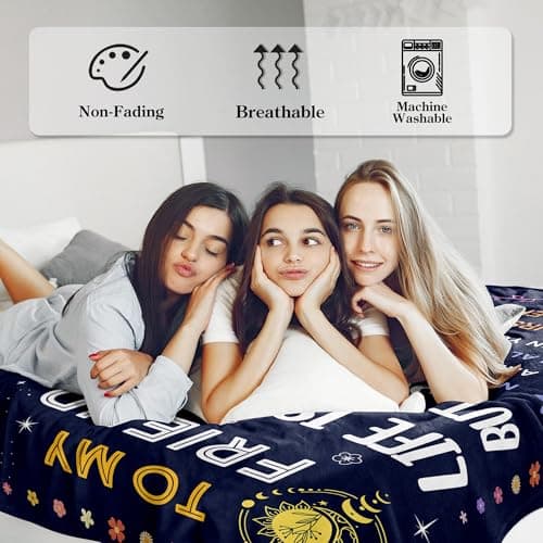Best Friend Birthday Gifts for Women - Friendship Gift for Women - Christmas Valentines Graduation Birthday Gift Ideas for Best Friend Bestie BFF - Presents for Female Unique - Throw Blanket 50"x60"