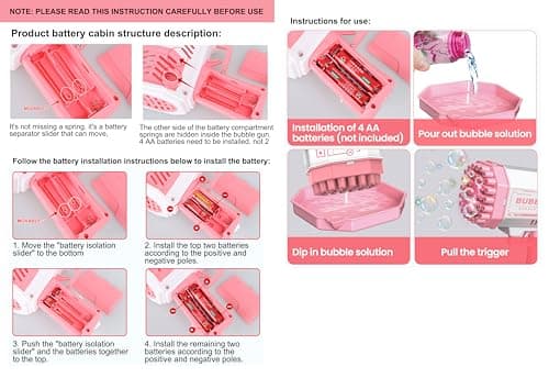 JONEG Toys for 3-8 Year Old Boys Girls: 2 Pack Bubble Machine for Kids with Bubble Solution, Gifts for 3 4 5 6 7 8 Years Old Boy Birthday Toy for Kid Toddlers Ages 4-6 Outdoor Wedding Bubbles Wands