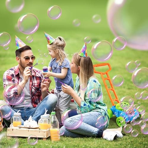 Lydaz Bubble Lawn Mower for Toddlers 1-3, Outdoor Bubble Blower Machine for 1 Year Old Boys Toy Gifts, Kids Push Summer Outside Garden Toys, Halloween Birthday Gifts for Preschool Baby Boys Age 1 2 3