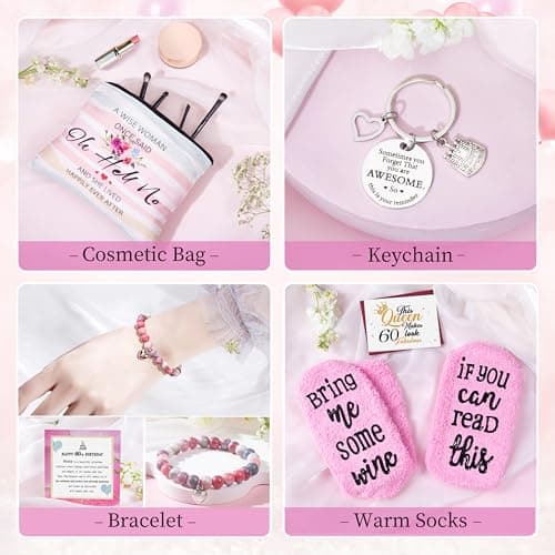 60th Birthday Gifts for Women,Happy 60th Birthday Gifts for Her Friends Mom Wife Sister Coworker,Tumblers Gifts Set for 60 Year Old Women,Funny 60 Birthday Gifts Ideas