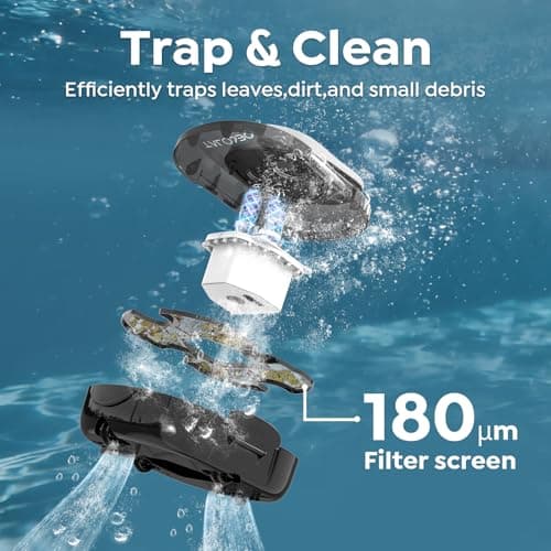 S1 PRO Cordless Pool Vacuum – Powerful Robotic Cleaner for Above-Ground Pools up to 1076 Sq.ft, 120-Min Runtime, 2.5H Fast Charging, Smart Auto-Parking Design