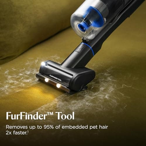 Bissell PowerClean FurFinder 200W Self-Standing Cordless Vacuum w/Tangle Free Brush Roll, Strong Suction, Removeable Battery, Wall Mount, Upholstery Tool & Bright Headlights