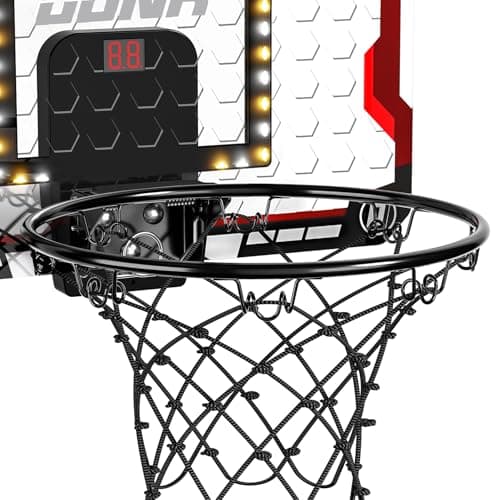 TEMI Indoor Basketball Hoop for Kids, Door Room Basketball Hoop,Mini Basketball Hoop with 4 Balls, Basketball Toys for 3 4 5 6 7 8 9 10 11 12 Year Old Boys