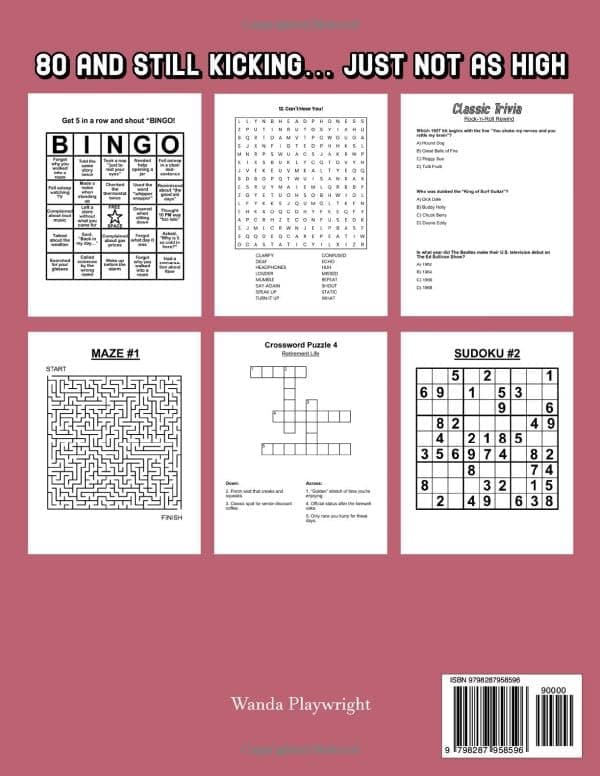 80th Birthday Activity Book: Funny 80th Birthday Gifts for Women, Sudoku, Mazes, Word Search and More