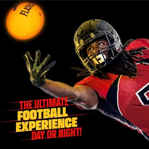 Light Up Football - Glow in the Dark Ball - NO 6 - Boys Gifts - Outdoor Sports, Birthday Gifts for Boys 8-15+ Year Old - Kids Teenage Youth Gift Ideas - Boy Toys Stuff Ages 8 9 10 11 12 13 14 15
