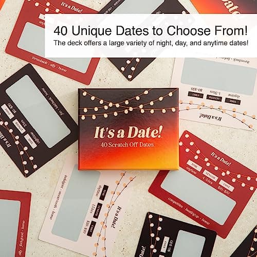 40 Fun and Romantic Scratch Off Date Night Ideas for Him, Her, Girlfriend, Boyfriend, Wife, Husband & Couples, for Men for Women