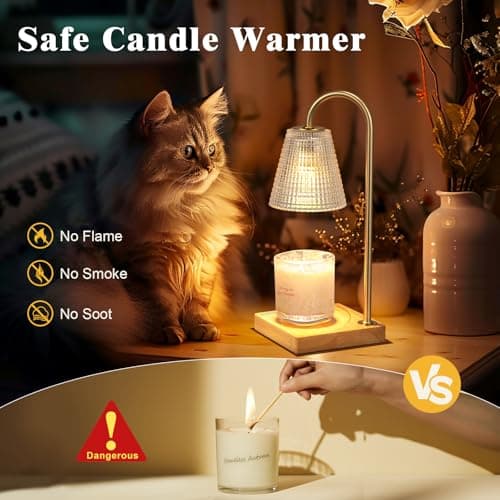 Hong-in Candle Warmer Lamp with Timer Dimmer,Birthday Gifts for Women Mom Sister,House Warming Gifts New Home Room Decor,Vintage Wax Warmer for Scented Wax Jar Candles