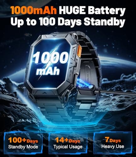 LIGE Military Smart Watches for Men(Answer/Make Calls),100-Day Battery Life,2.13" AMOLED Outdoor Sports Smartwatch with Compass,Heart Rate/Sleep Monitor Fitness Tracker for Android iOS,AI Voice