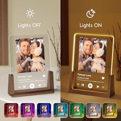 Spotify Decorative Plaque Personalized Gifts, Custom Gifts for Him Her, Customized Picture Frame for Boyfriend Girlfriend Couple Wife Women on Anniversary Birthday