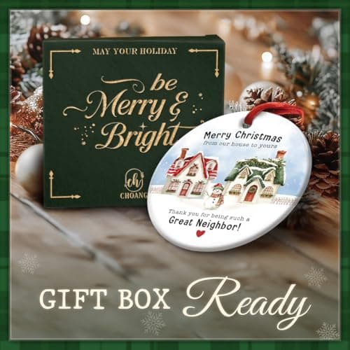 Neighbor Christmas Ornament 2025 - Thoughtful for Neighbors, Meaningful Keepsake Tree Decoration, Thank You Xmas Ornament, Unique Neighbor Gift Idea for Home Décor