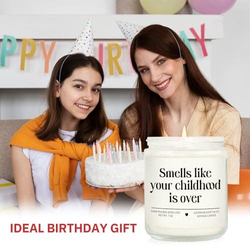 Niyewsor 18th Birthday Gifts for Girls Boys, Eighteen Birthday Candle, 2007 18th Birthday Decorations for Girls Boys, 18 21 Year Old Bday Gifts for Daughter, Son, Sister, Niece, Handmade, 7oz