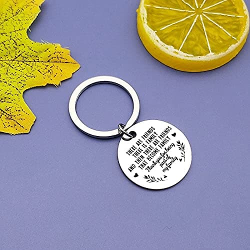 Friendship Gifts Best Friend Keychain Thank You Gift for Best Friend BFF Bestie Soul Sister Friend Appreciation Gifts, Birthday Christmas Gifts for Best Friend, Thank You for Being Part of My Family