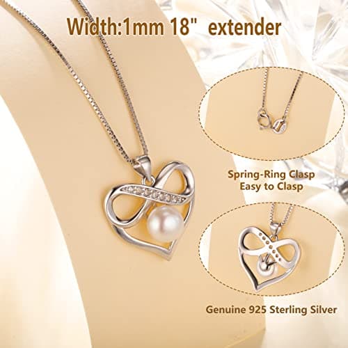 Pearl necklaces Gifts for women gifts for mom gifts for wife gifts for grandma gifts for her gifts, Valentines Day gifts Mothers Day Gifts Christmas day gifts, Birthday Gifts Anniversary