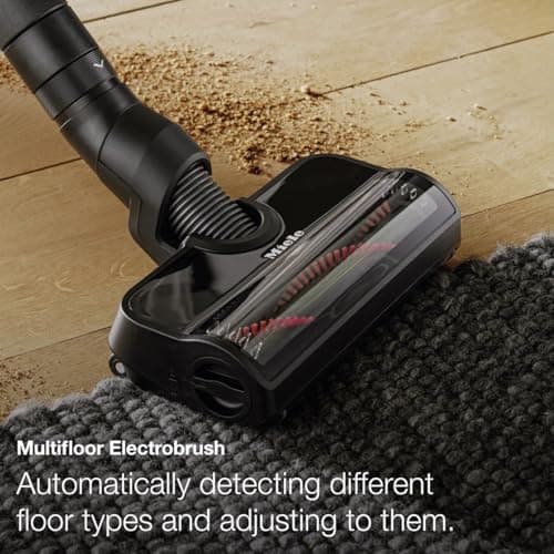Miele Duoflex Extra Vacuum Cleaner, Cordless and Bagless Multi-Use, Multi-Floor Flexible Stick Vacuum with 2 Attachable Brushes, in Brilliant White / Space Grey