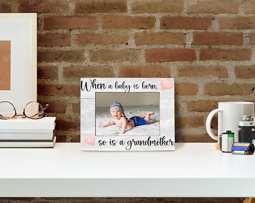 First Time Grandma Gifts for Grandma, New Grandma Gifts First Time 2025, Grandma Picture Frame, When a Baby is Born So is a Grandmother, Photo Frame 8X10