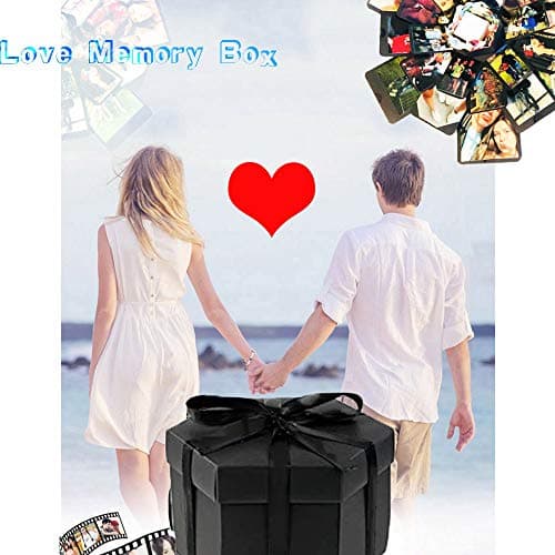 Explosion DIY Gift Set, Exploding Love Box for Couples, Sentimental Gift for Wedding, Birthday Party, Boyfriend, Girlfriend, Scrapbook Style Photo Album, Memory Box