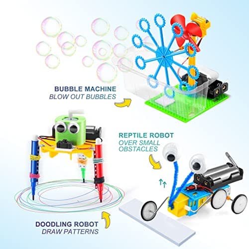 STEM Robotics Kit - 6 Set STEM Toys for Age 8-13 8-10, Kids Crafts for Girls Boys Toys Gifts 6 7 8 9 10 Year Old Birthday Gifts, Engineering Science Robot Building Kits for Kids Age 8-12 6-8