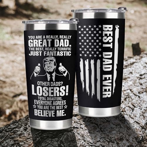 Christmas Gifts for Dad, Men - Gifts for Dad from Daughter, Son - Dads Birthday Gift Ideas, Happy Birthday gifts for Dads, Fathers - Best Dad Ever Gift, Present for dads, Fathers - 20 Oz dad Tumbler